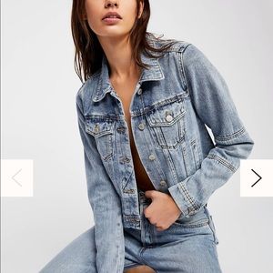 NWOT Free People Rumors Denim Cropped Jakcet